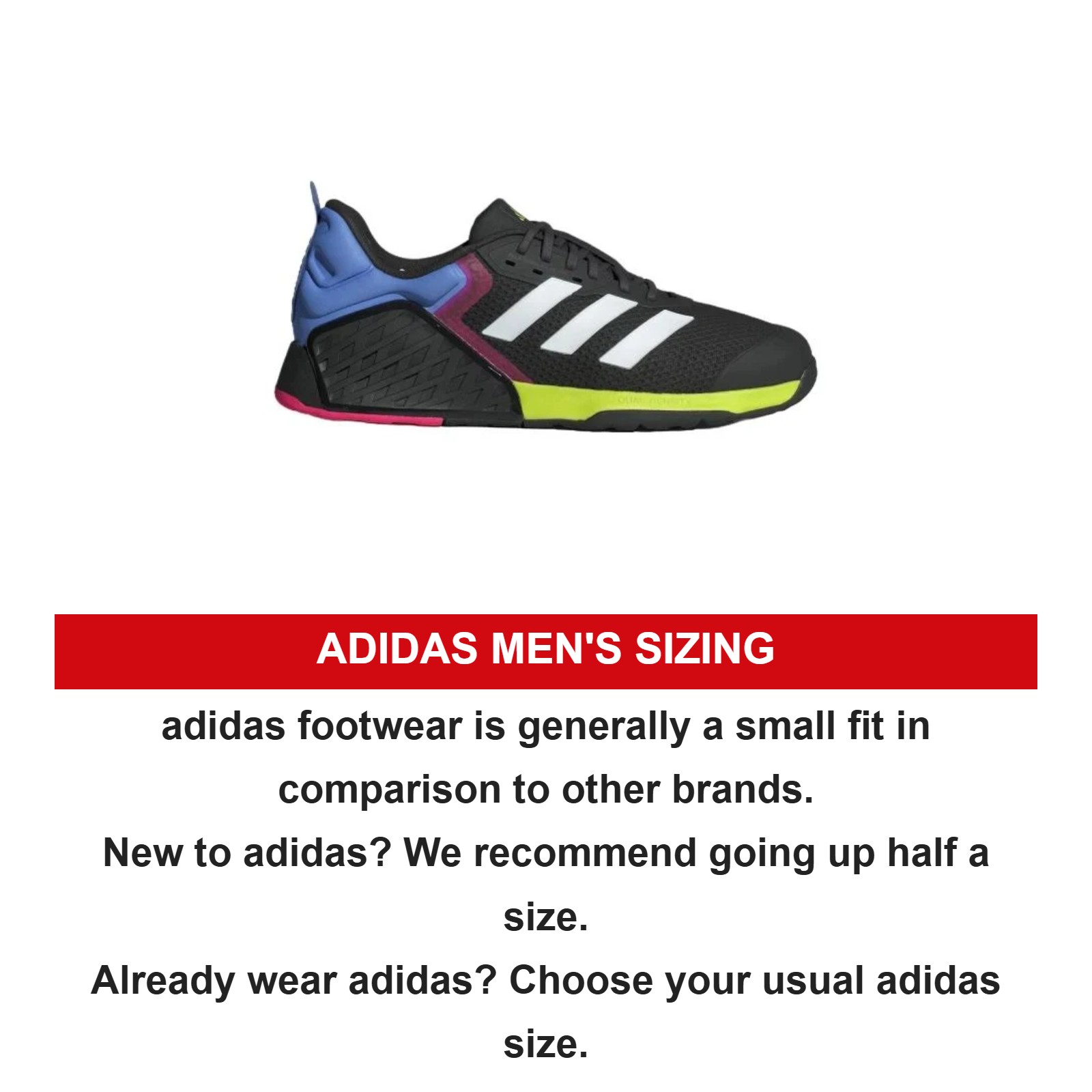 adidas Dropset 3 Mens Gym Training Shoes JR1667 RRP £110 B GRADE photo 2